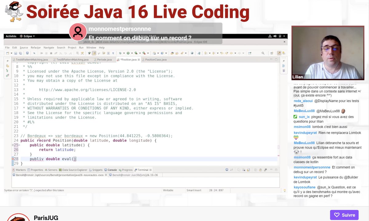 momichel's tweet image. merci @Lilian_Benoit !!!  #parisjug #java #java16 #livecoding