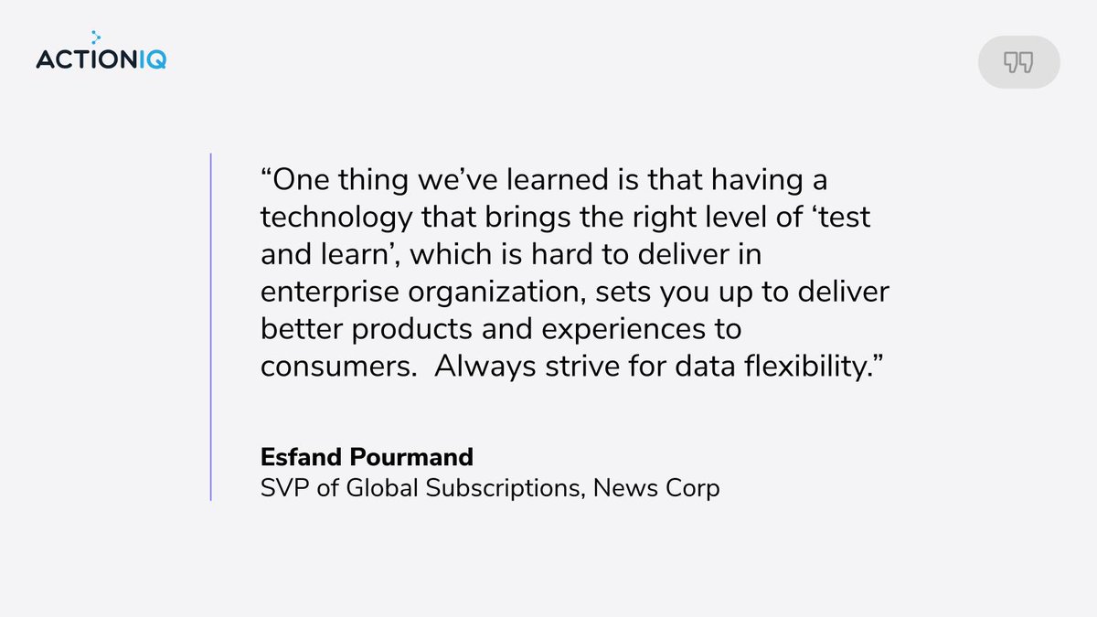 ActionIQinc's tweet photo. Put it on a t-shirt, "Always strive for data flexibility." 👕
#ForrCX #martech #cx #cdp #cxhub #CDPInstitute #customerjourney #digitaltransformation #DTC #customerexperience #CX https://t.co/bPfNR2bzvO