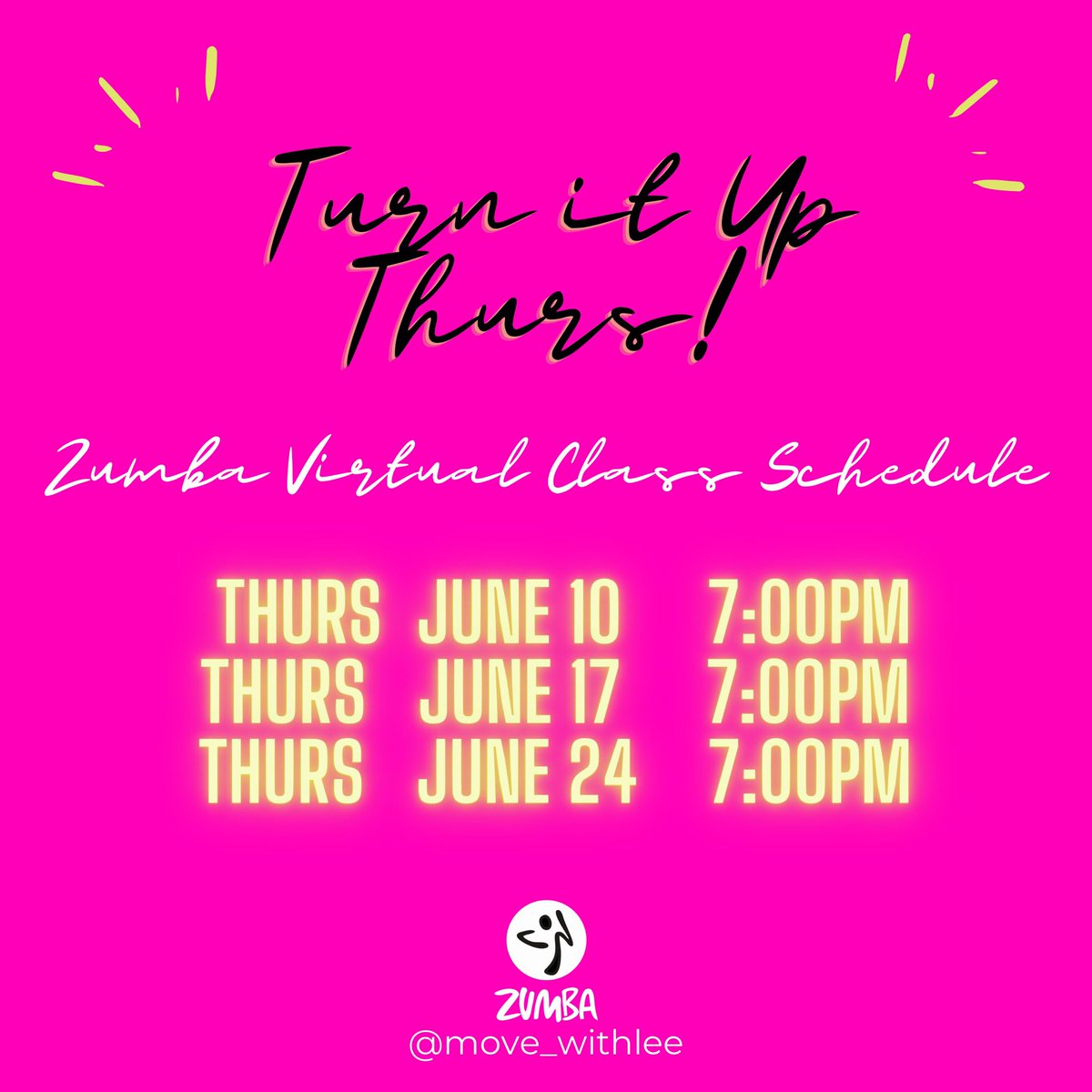 Move_withlee's tweet image. New Zumba schedule 🔥🕺💃🏻 #Zumba