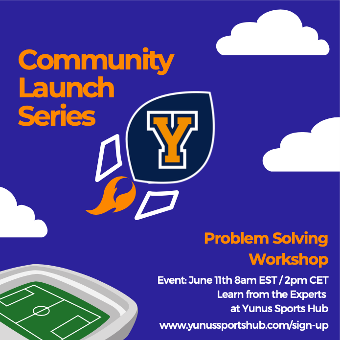 Do you want to learn how to solve problems with the experts at Yunus Sports Hub? 💪Join us this Friday, June 11th at 2 pm CET for an ecosystem mapping session with our expert, Yoko Youssouf!

Register by click here: yunussportshub.com/sign-up/

#YunusSportsHub
#SportandSocialBusiness