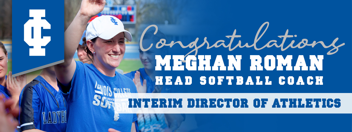 IC_Athletics's tweet photo. Congratulations to Head Softball Coach Meghan Roman on being named interim director of athletics for Illinois College. #GoBlueboys #GoLadyBlues #ICAthletics 

https://t.co/hOcd6K7UvH https://t.co/q74xlunCA4