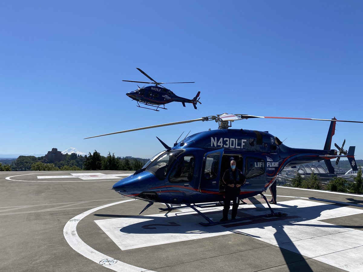 LifeFlightNtwrk's tweet photo. Our Bell Flight #Bell429s #LF36 and #LF28 from the #Helipad in #NWWashington
Serving the communities of #NWWA from our bases in #PortAngeles and #Coupeville
Image by Darrell F. and Gene R.
#ThereWhenYouNeedUs #AirMedicalCare #AirMedical #AirICU https://t.co/bWHJvPd9oC