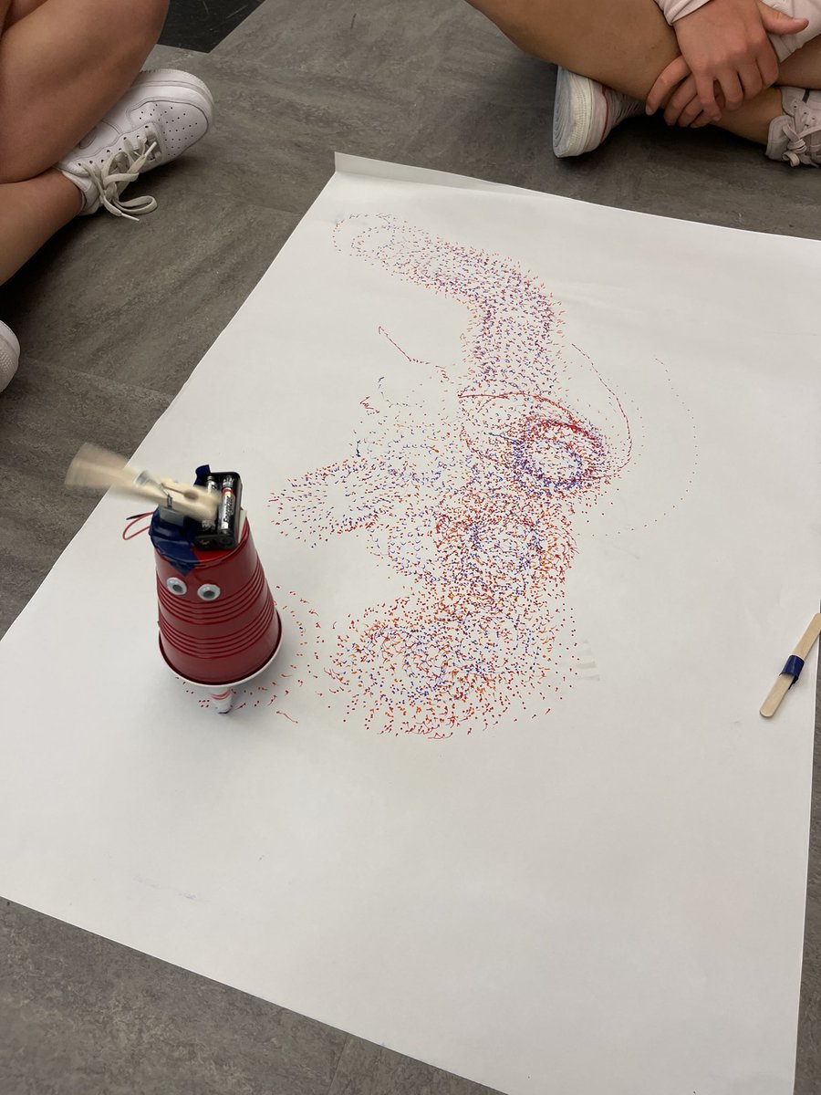 jhhsfablab's tweet photo. Even high schoolers enjoy a fun tech art project! @TetonSchools #wigglebot #art #steam https://t.co/FQu7CdwOEJ