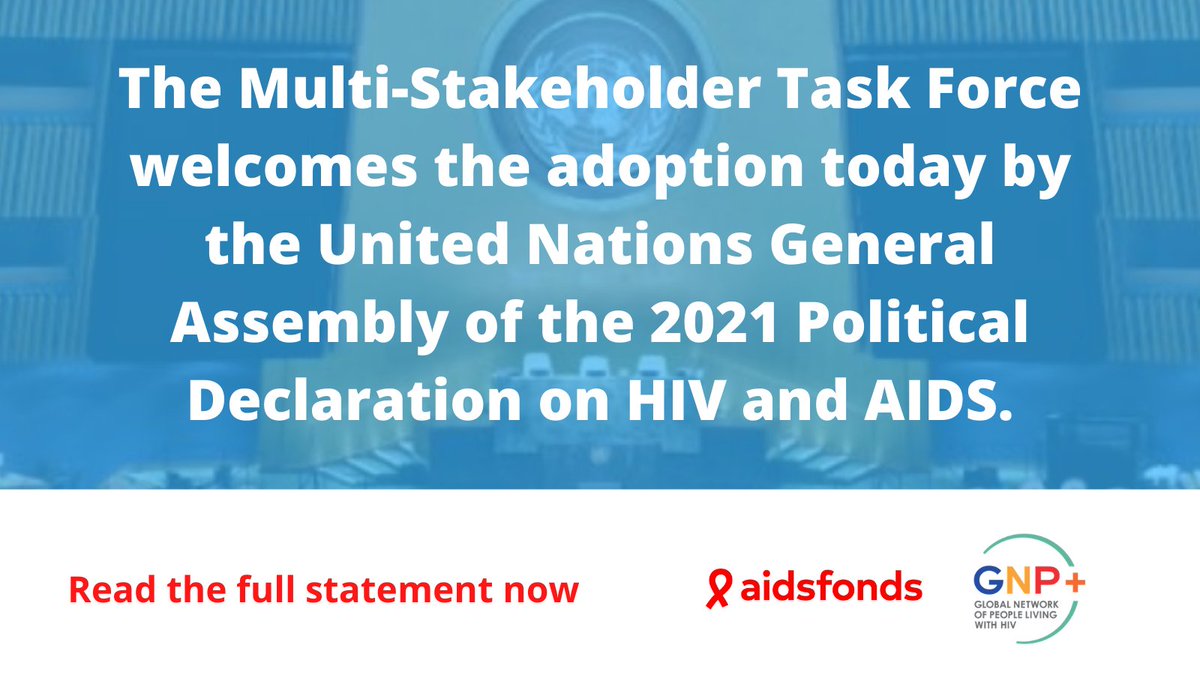 "We affirm the progress represented by the #PoliticalDeclaration even as we're disappointed by some critical omissions/weaknesses. We pledge our action &amp; vigilance to address these as the work of moving towards an AIDS-free world continues."Read➡️bit.ly/MSH-PD #WeAreHLM