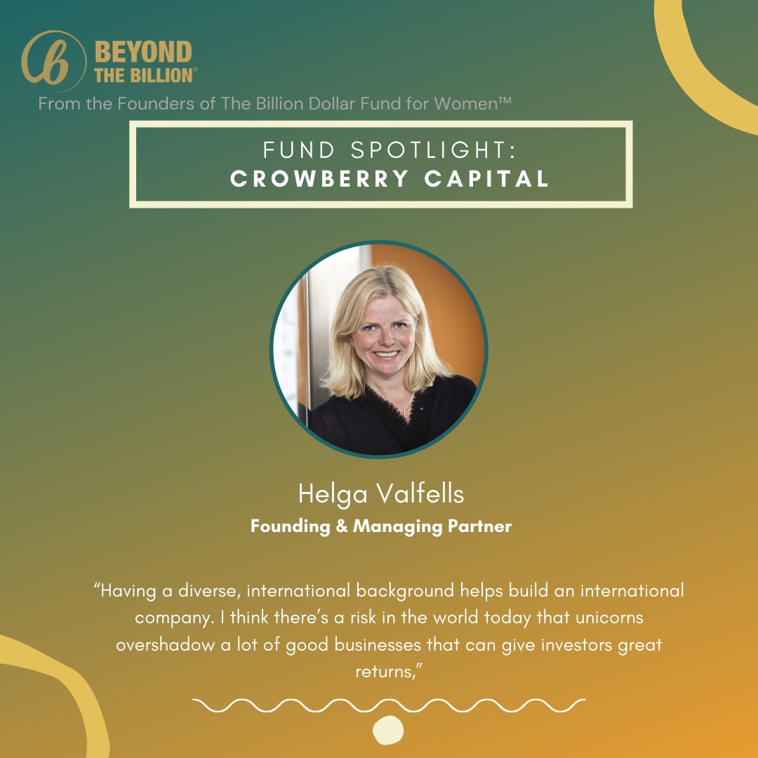 beyondbillion's tweet photo. Crowberry Capital invests at seed and early-stage in outstanding teams building global businesses around true technology advantages from the Nordics. With a strong follow-through philosophy, they back the best from seed to exit. #beyondthebillion #femalefounder #funder #womeninVC https://t.co/BgOrxpfMj5
