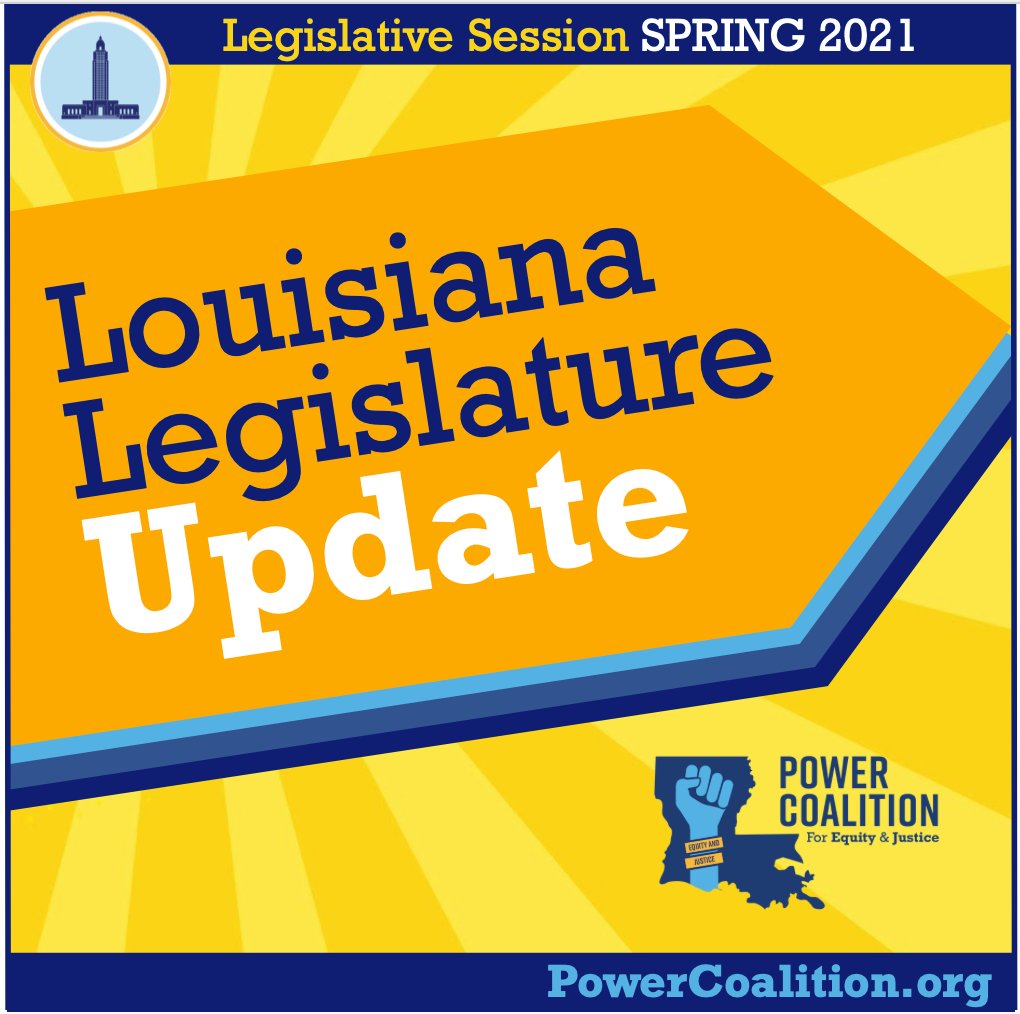PowerCoEJ's tweet photo. It's only Tuesday but in the last few days of legislative session things are moving!! Here is a glimpse of some great things that happened yesterday thanks to your commitment! #laledge #peoplefirstpolicy https://t.co/EfVQEOQIxr