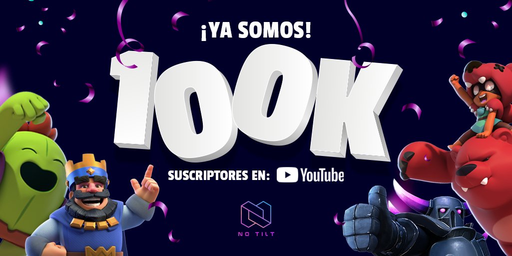 👾La familia No Tilt crece cada día, hoy celebramos 100K suscriptores en nuestro canal de YouTube🥳

Gracias por compartir con nosotros la pasión por el gaming, esto es por ustedes 🎉😎

Haz parte aquí
📲 bit.ly/3zbS4S9