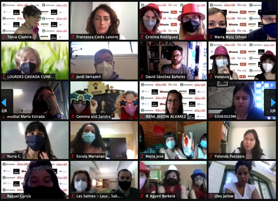 InnovacioSLEO's tweet photo. Lights, camera, action!! GEP 2 awards closing ceremony. Last session presenting and sharing all the #CLIL projects. Thank you teachers, thanks for your hard work and fantastic projects!
Keep on CLILing! 
#sharingislearning #AICLE #PBL #ABP
@educaciocat @sllengua https://t.co/vIXgo5ctPT