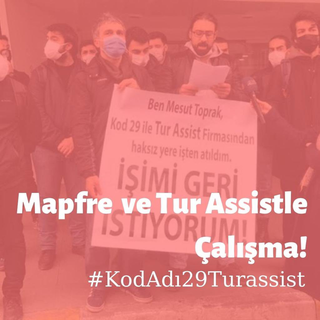 Mehmetk88799939's tweet photo. #Mapfre sigortaya bağlı #Turasist firmasın tarafından haksız bir şekilde Kod29 ile işten atılan @messutoprak arkadaşımız yanlız değildir!
#KodAdı29Turassit https://t.co/uFRxYeQyAQ
