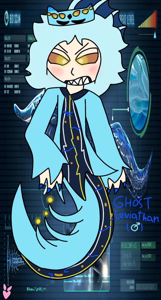 DreamieSkyes's tweet photo. #Subnautica #GhostLeviathan The female Ghost leviathan keep her two main eyes closed in an attempt to look more docile and uses a siren like voice to lure prey close. Once the prey is close enough or distracted, a male, herself, or a more hostile female attacks.(Humanized) https://t.co/KENgtZ8iR4
