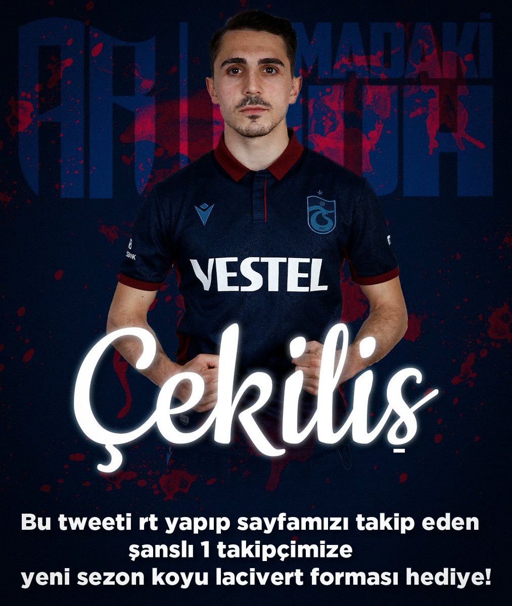 🎁 ÇEKİLİŞ!

Birinci forma çekilişimizin şanslı ismini belirlendikten sonra şimdi sırada ikinci forma çekilişimiz var!

Bu tweeti RT yapıp sayfamızı takip eden şanslı bir takipçimize yeni sezon koyu lacivert formamızı hediye ediyoruz.

Son Tarih: 25 Haziran