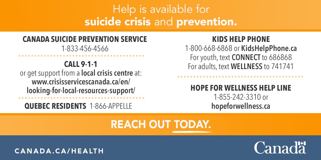 If you or someone you know is in crisis, there is help. 

Learn what resources are available to you:
ow.ly/H5RJ50F5CmR   #SuicidePrevention
#MentalHealth