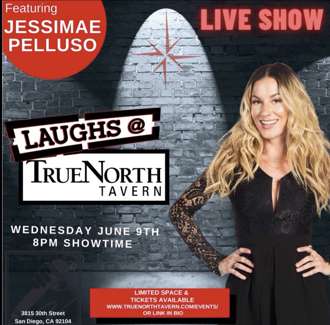 San Diego! Come see your girl! This Wednesday, June 9th. Let’s laugh &amp; have some fun! 🤪

⬇️Click here for tickets⬇️
truenorth.ticketsauce.com/e/laugh-true-n…