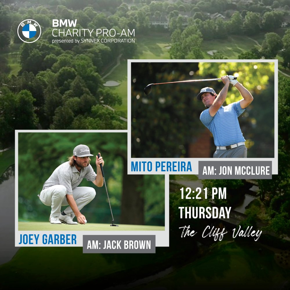 BMWCharityProAm's tweet photo. Who are you rooting for? The official tournament pairings have been released! Click for the full listing: https://t.co/4ryBHtVsnD
•
#BMWCharityProAm #BMWProAm #KornFerryTour #yeahTHATgreenville #GreenvilleSC #spartanburgsc #greersc #discoversc https://t.co/1WjTbVF0ep