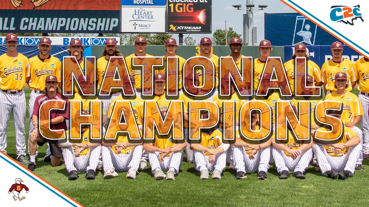 🏆 𝙉𝘼𝙏𝙄𝙊𝙉𝘼𝙇 𝘾𝙃𝘼𝙈𝙋𝙄𝙊𝙉𝙎 🏆

The Salisbury University Sea Gulls have won the 2021 #NCAAD3 Baseball National Championship!

SU captures its first national title in program history with a 34-4 record.

#C2CBSB // #Dare2Prepare ⚾️