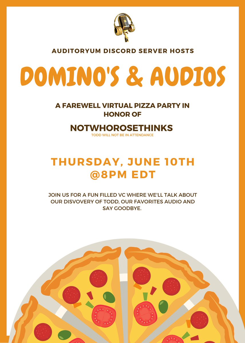 Auditoryum's tweet photo. #notwhorosethinks #audio
We're gonna VC &amp;gush about Todd, one last time 😏
1. No, he won't be there
2. No, Idk where he went
3. I don't condone you looking for him.. like AT ALL
4. I don't care what you think about the event, show up with a positive attitude or sit this one out. https://t.co/lg41AtNhnD