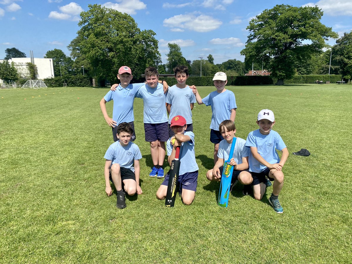 MediaWsg's tweet photo. Well done to our boys and girls cricket teams… they completed a first for our school and WON both cricket tournaments this afternoon!! Each team won every match they played, and showed such teamwork and enthusiasm throughout the day. We’re very proud of them! @surreycricket https://t.co/Vh9f3JANoc
