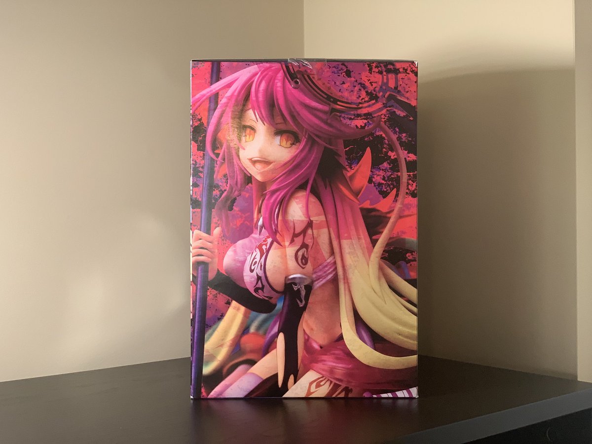 Jay002's tweet photo. Finally got my new-in-box #Jibril figure in! Had been spamming “Make an offer” on eBay until I could get one at the right price. So beautiful! (Also has a tiny #Azril thrown in.) #ngnl #animefigure #animefigures #nogamenolife https://t.co/Hr4d3trGbr