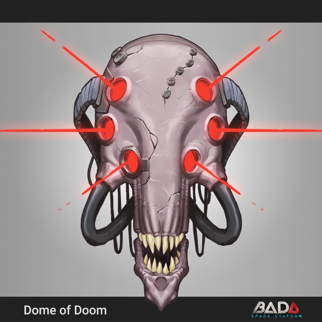 Moxvo's tweet photo. Old concept for a little prop for @badaspacestation @terahardstudios. that just got spoiled ☠️ ⠀

#conceptart #gameart #gamedev #indiedev #skull #alien https://t.co/Ux6BEctQyp