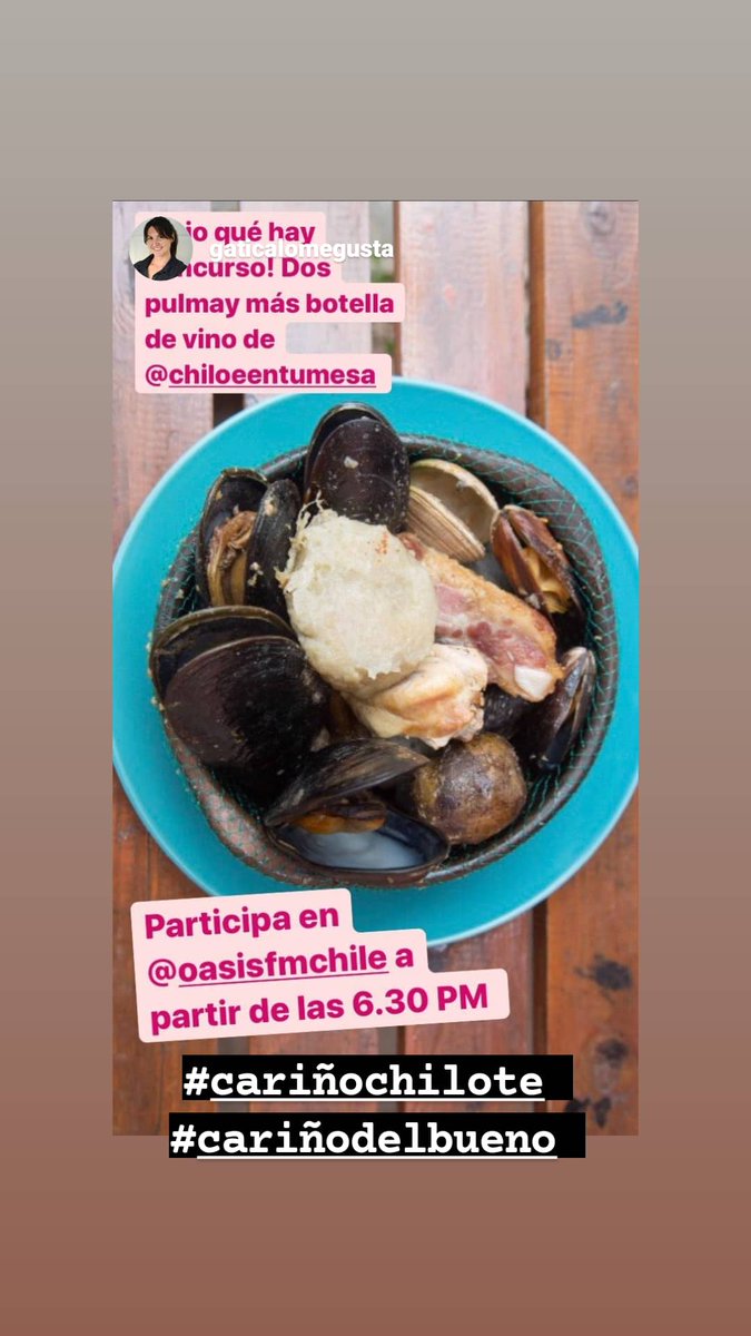 Chiloentumesa's tweet photo. Hoy con la gran @GaticaLo en @OasisFMChile a las 18.30 sorteará la magia del curánto para 2, participa https://t.co/ZnagaNDhOE