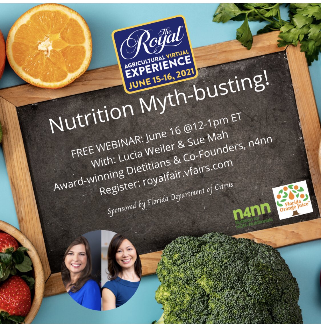 Do you love food? We sure do! But there are so many myths. Get facts on food &amp; beverage our in interactive presentation Nutrition Myth-busting June 16, 12-1 pm ET #Sponsored by floridacitrus.ca/OJ/  &amp; The Royal Agricultural Virtual Experience. Register for the free <a href="/THERAWF/">The Royal Agricultural Winter Fair</a>