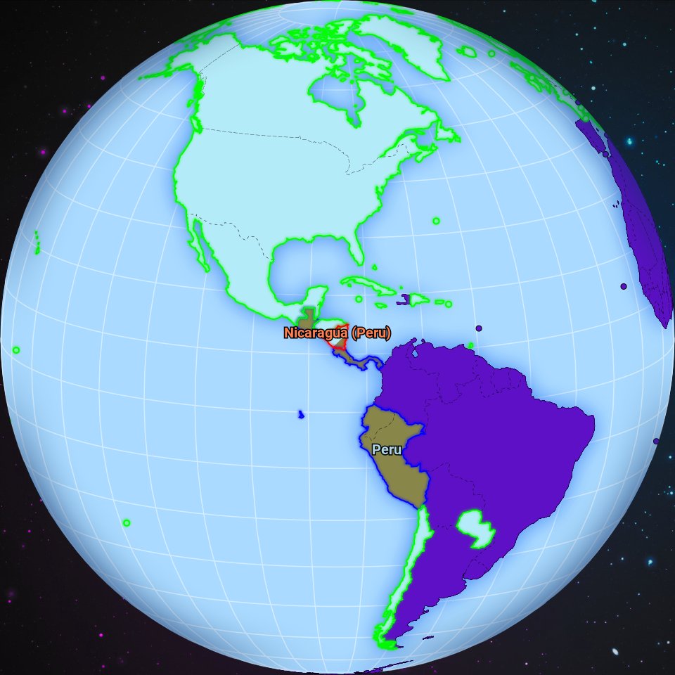 worldwarbot's tweet image. October 2111, Vietnam conquered Nicaragua territory previously occupied by Peru.
Check the full map at worldwarbot.com
#Vietnam #Peru