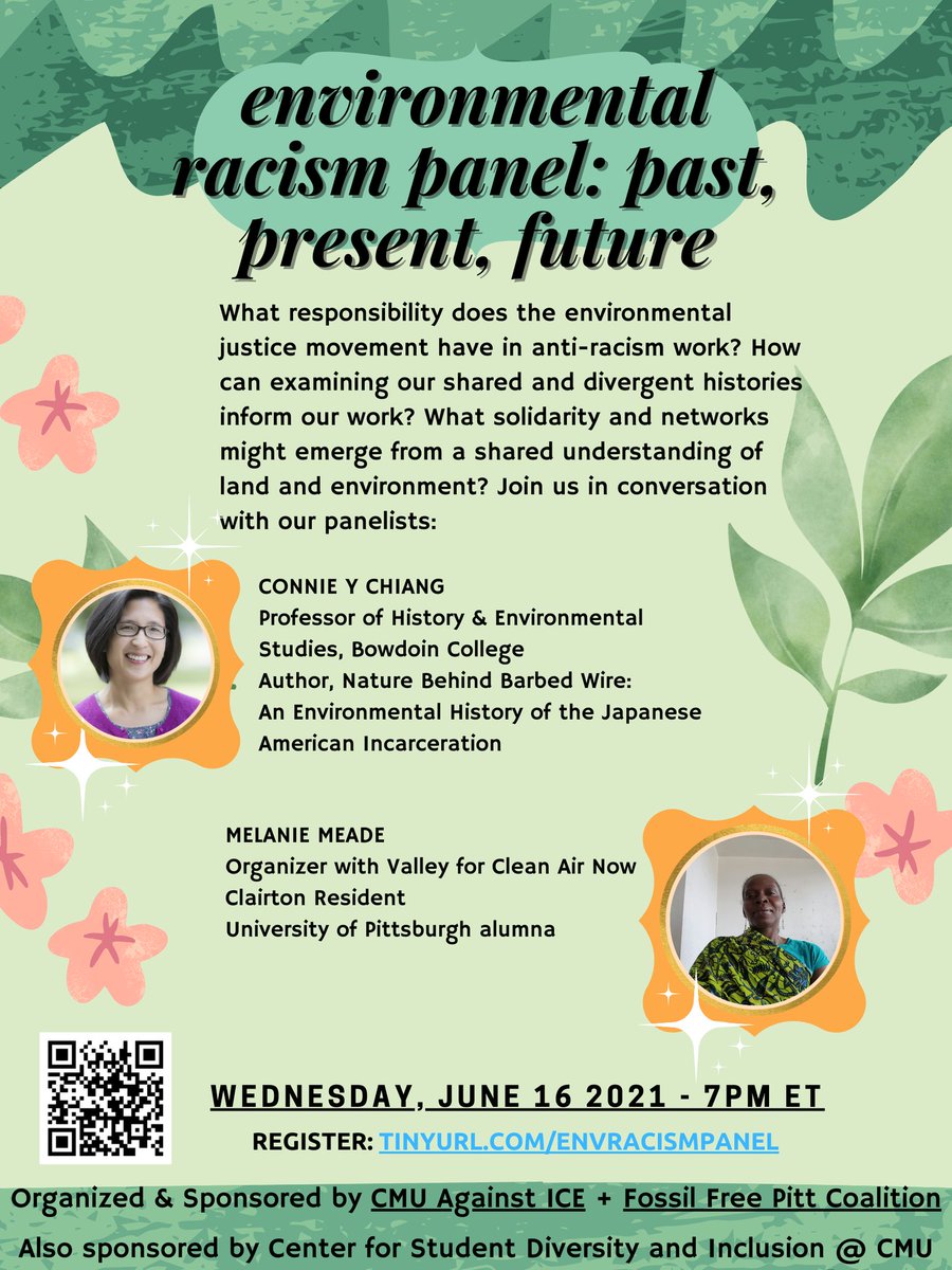 FossilFreePitt's tweet photo. Mark your calendars! We're very excited to co-host a panel discussion with @cmuwontbuildit and Center for Student Diversity &amp; Inclusion @CarnegieMellon on Environmental Racism with Melanie Meade and Dr. Connie Chiang. 

Register here: https://t.co/tpdEOEz6Rm https://t.co/OG7IFFlPKA