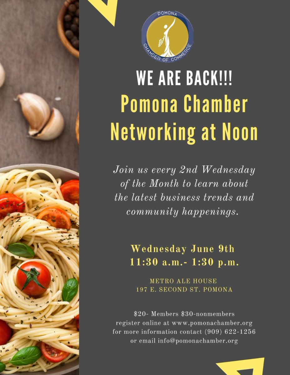 WE'RE BACK! Come join us for Networking at Noon TOMORROW. conta.cc/3g0ePAZ