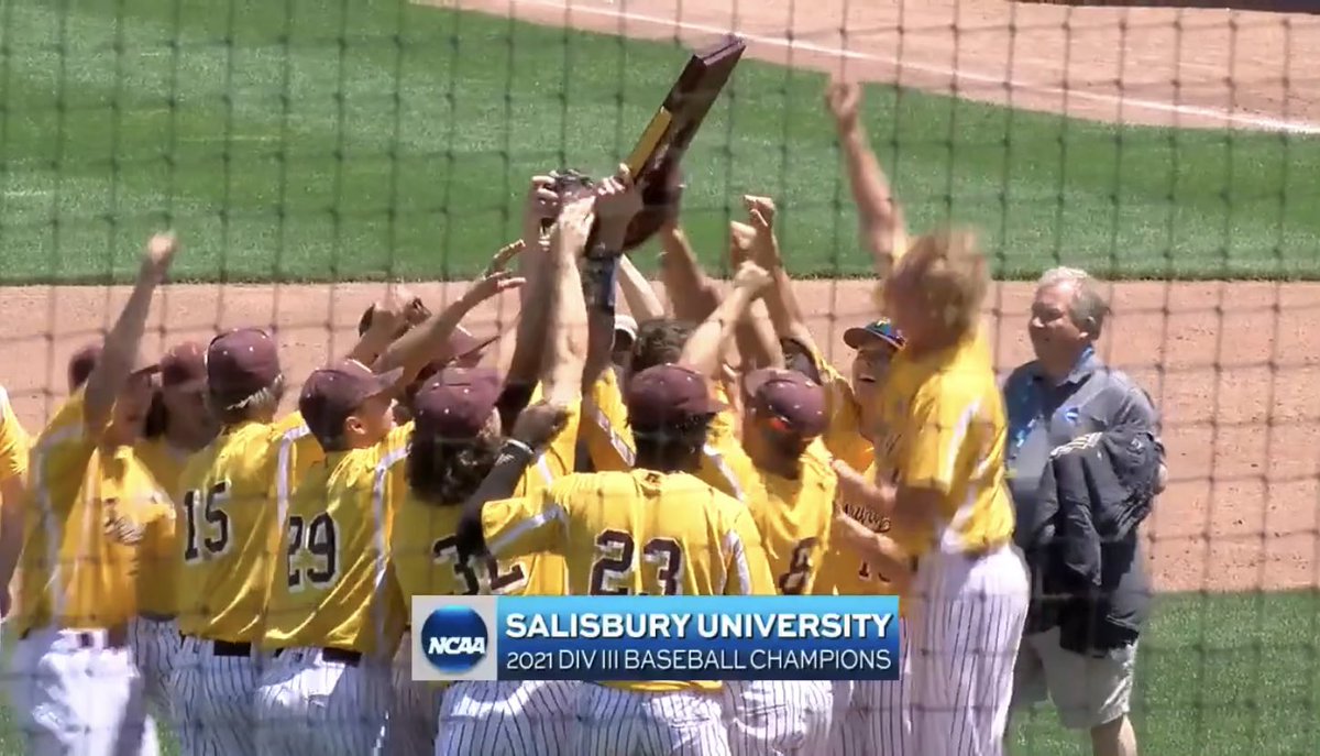 SUSeaGulls's tweet photo. Someone call @U2, it’s a Beautiful Day in Iowa!

@SalisburyBB | #GoGulls | #d3baseball | #ChampionsWearGold https://t.co/72k3oULGzH