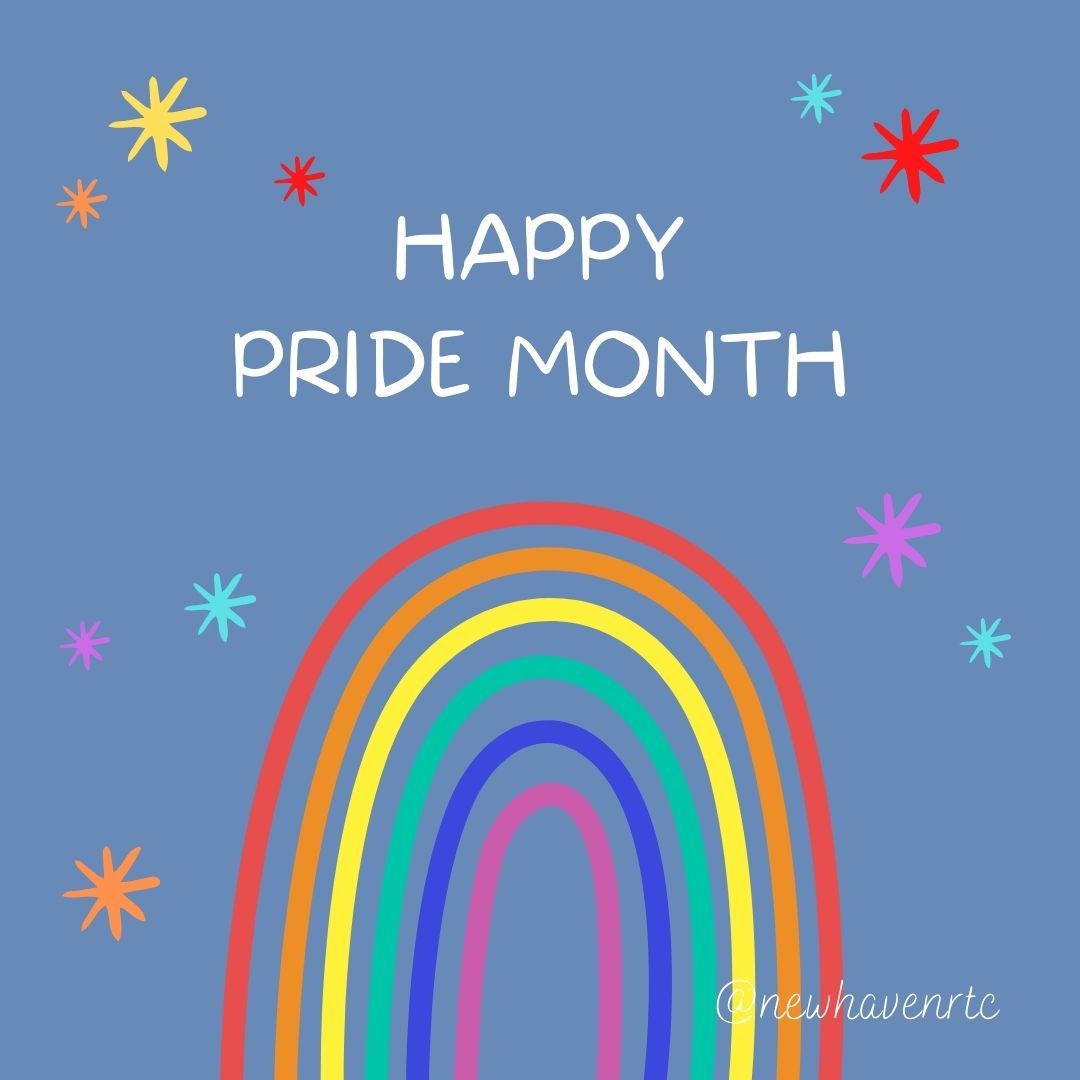 NewHavenRTC's tweet photo. At New Haven, we celebrate pride!! Be true to yourself and live proudly! #pridemonth #LGBTQ #empower #healing #selflove https://t.co/lkzW8KVhlF