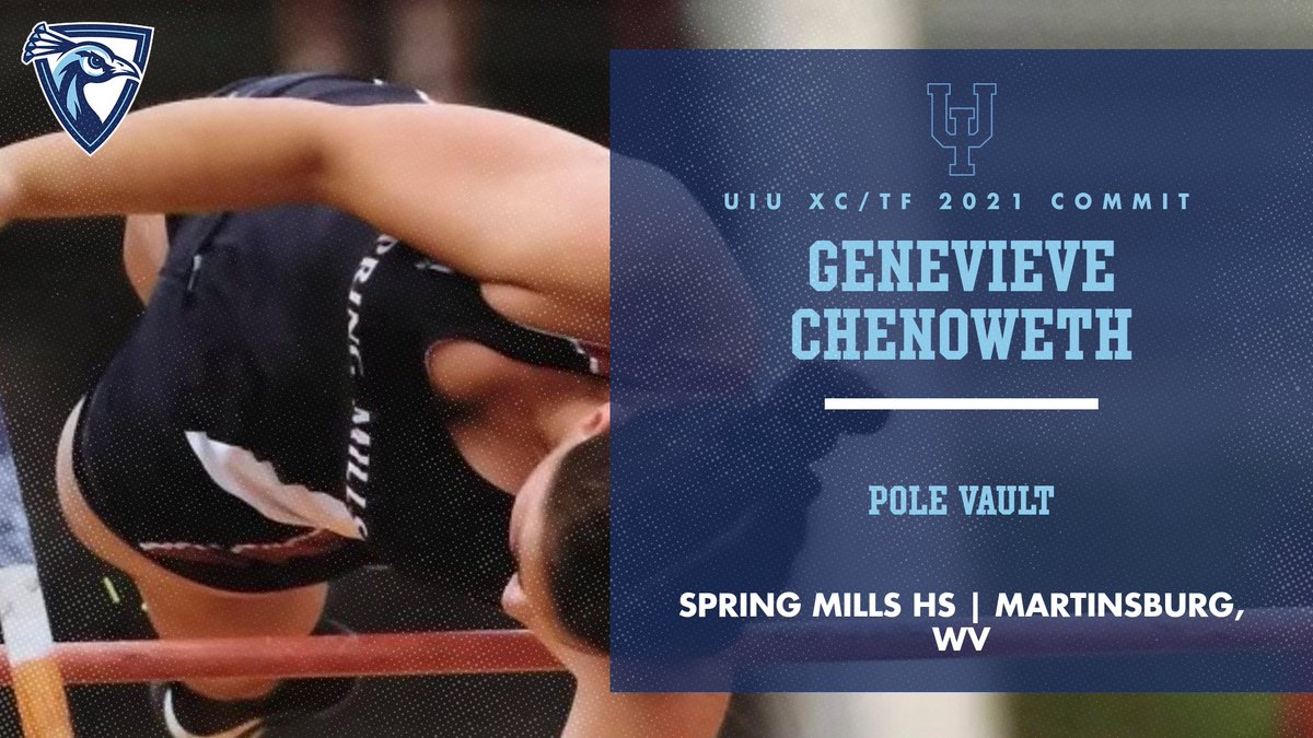 Welcome to the Peacock Family Genevieve Chenoweth, Pole Vault specialist from Martinsburg, WV! 
#FeathersUp 🦚
