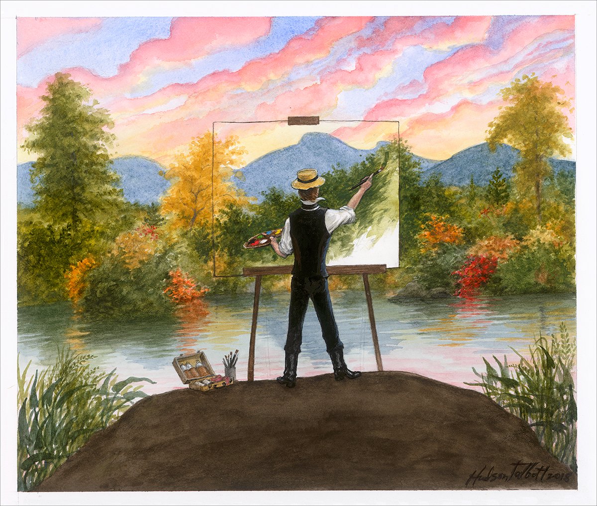 What's happening? Hudson HALL is premiering Author and Illustrator Hudson TALBOTT's 1st Retrospective exhibition. What fun for adults and kids alike. Free, opens June 12 to August 15. hudsonhall.org