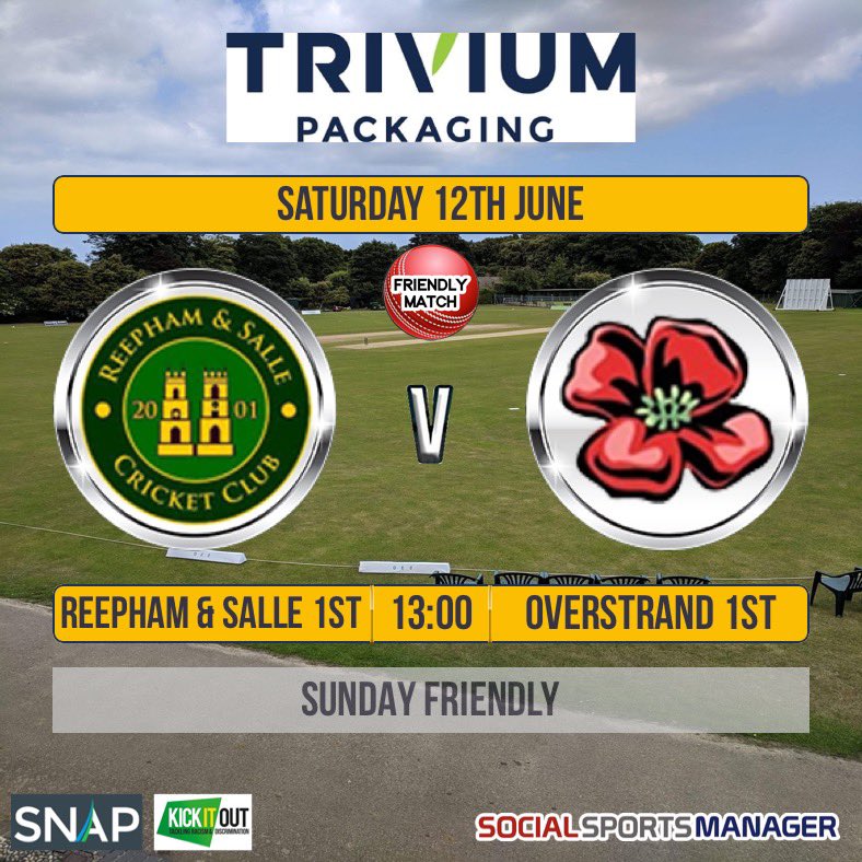 Overstrand CC (@overstrand_cc) on Twitter photo A big weekend approaching for the club! The 1s will be looking to bounce back from Saturdays disappointment as we host <a href="/BystandersCC/">NorwichBystandersCC</a>! The 2s will look to continue their impressive start away at <a href="/OldCattonCC/">Old Catton Cricket Club</a>. On Sunday we travel to @Reepham_SalleCC!🏏 A big weekend approaching for the club! The 1s will be looking to bounce back from Saturdays disappointment as we host <a href="/BystandersCC/">NorwichBystandersCC</a>! The 2s will look to continue their impressive start away at <a href="/OldCattonCC/">Old Catton Cricket Club</a>. On Sunday we travel to @Reepham_SalleCC!🏏