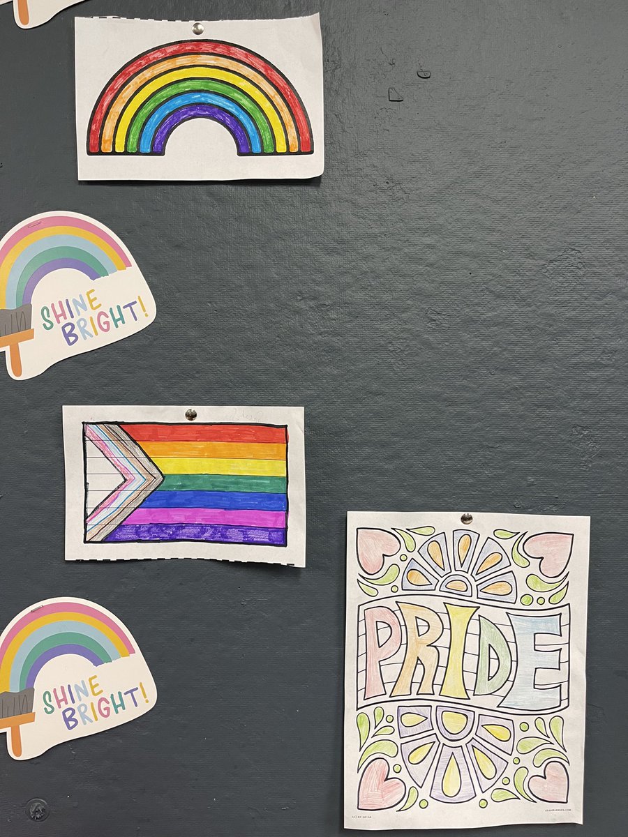 Showing a little #pride here at #4118! Coloring contest begins today and more activities planned all month!!