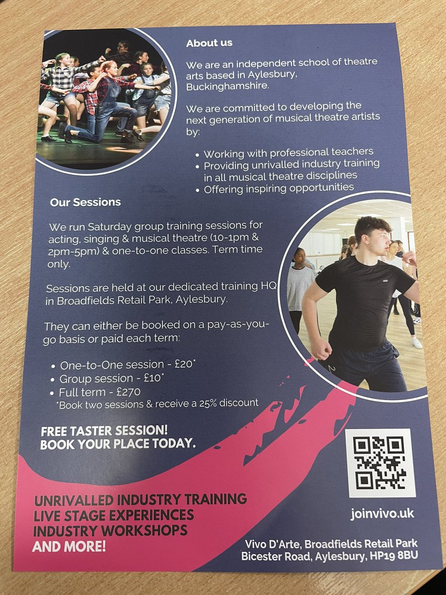 2/2 If your friend enjoys their free taster session &amp; signs up😀as long as you are paying the full term fee you will receive a 20% discount👍Recommend your friend/family to sign up to a free taster session today! vivosota.co.uk
#musicaltheatre #aylesbury #buckinghamshire