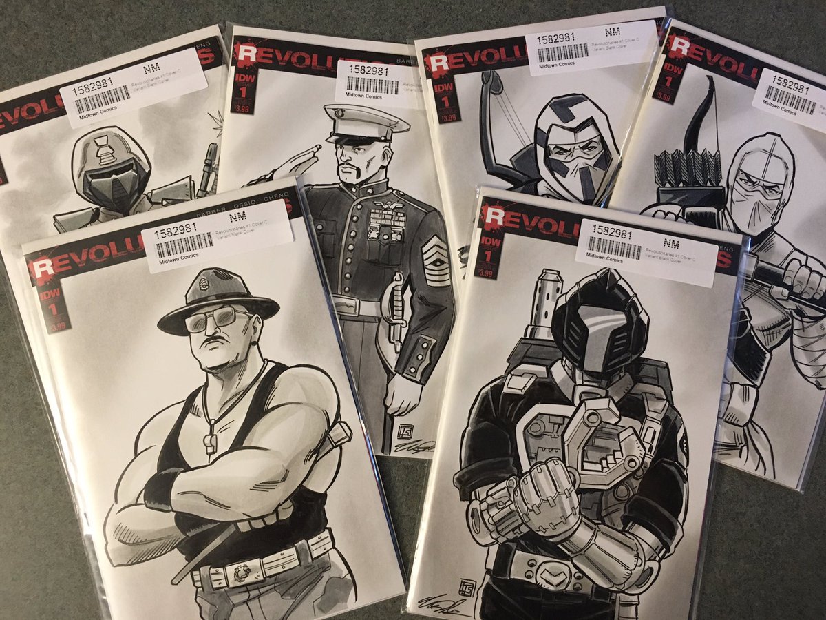 A nice batch of G.I. Joe sketch cover commissions ready to ship out to their new home. Message me to get on my commission list.  #gijoe #yojoe #cobrabat #battleandroidtrooper #cobra #sketchcover #commissionsopen #drawing #stormshadow #gungho #crimsonguard #sgtslaughter