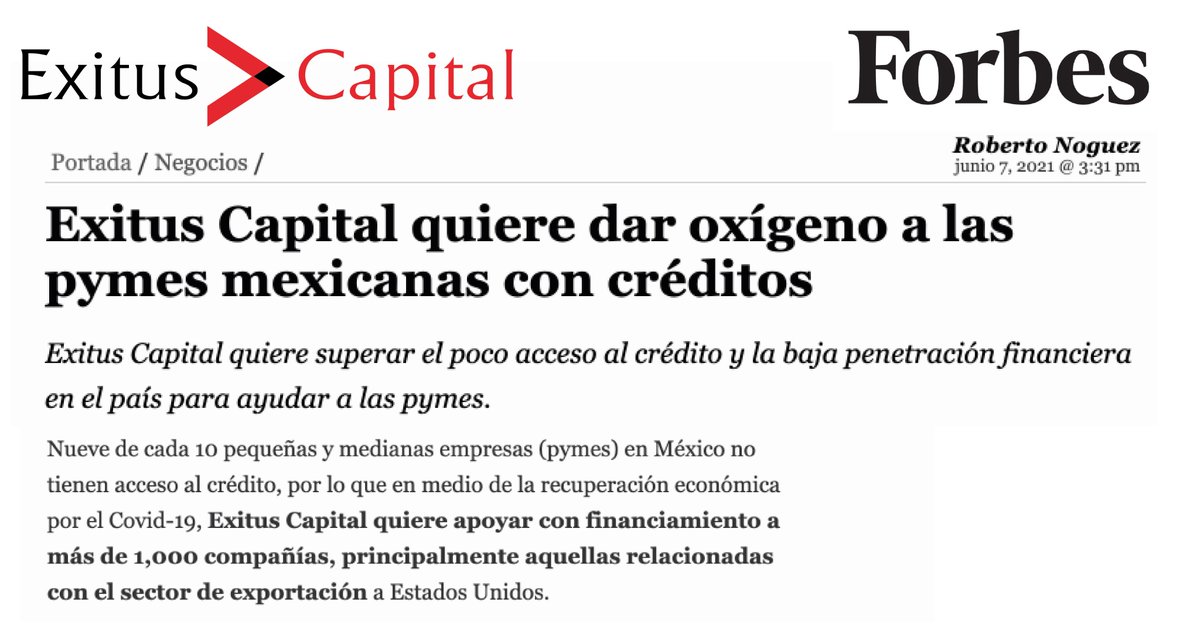 #ExitusCapital busca superar el poco acceso al crédito y la baja penetración financiera en el país para ayudar a las pymes. Alejandro Liaño, director de finanzas de la firma, comentó que en México la penetración financiera es bastante baja, de alrededor del 30%.