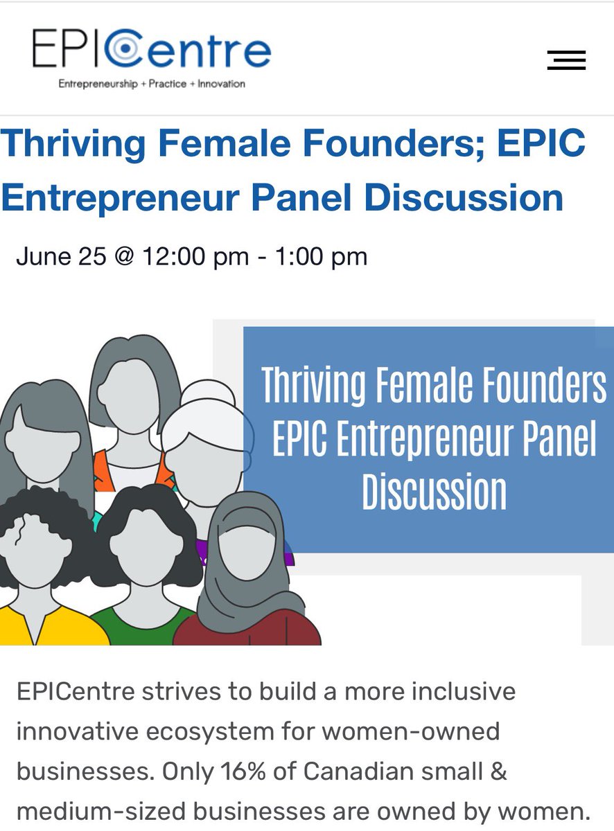 Our founder <a href="/Rachelle_Booth/">Rachelle Booth</a> is very honoured and excited to be a panelist to share experiences of #Entrepreneurship Register at <a href="/UofW_EPICentre/">EPICentre UWindsor</a> website for this virtual event! #virtualevent #YQG #Windsor