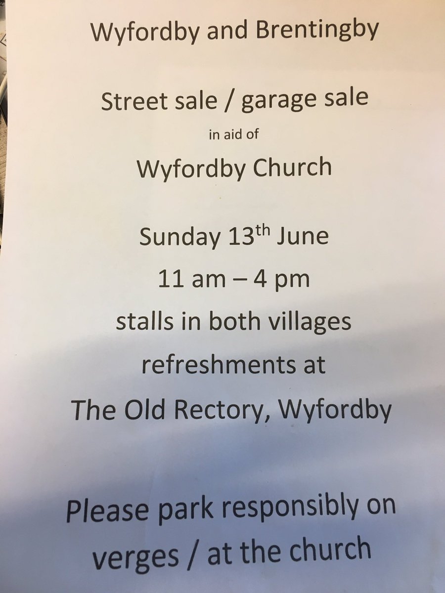 We are really looking forward to welcoming people for this fundraiser. Lots of ‘stuff’ for sale and the weather is looking great. Stalls in both villages @meltontimes @MeltonDirectory