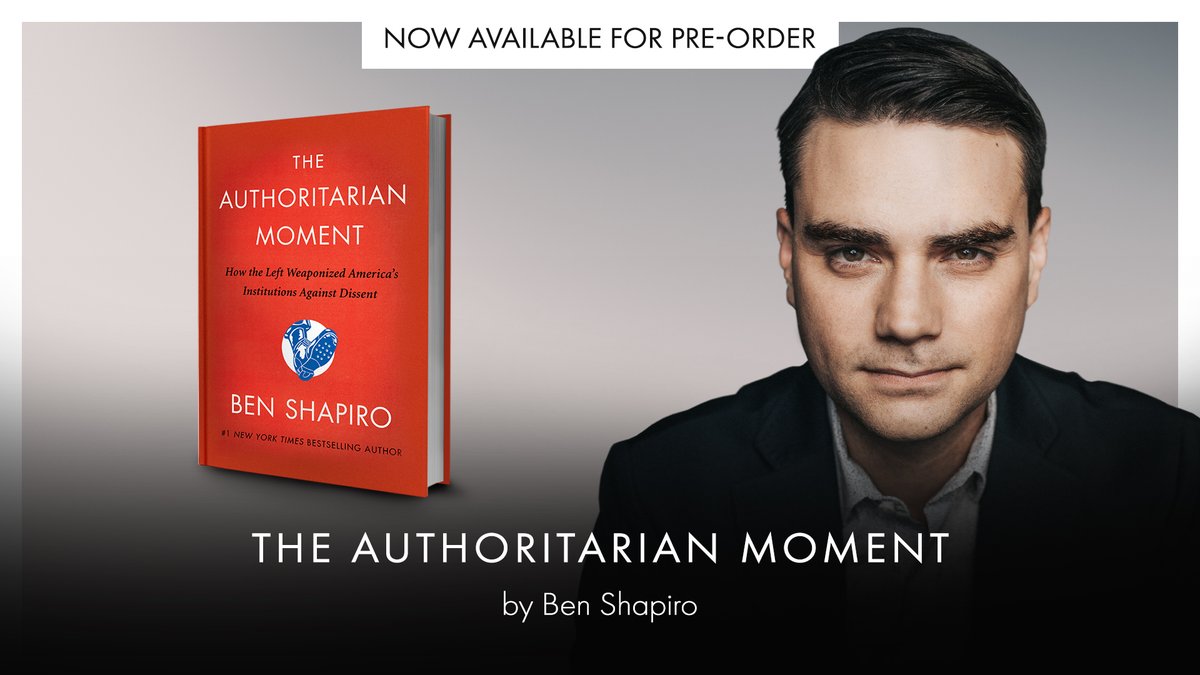 realDailyWire's tweet photo. Conservatives fear if today will be the day the woke mob comes for them. Now is the time for the silence to be broken. @BenShapiro's new book #TheAuthoritarianMoment is available for preorder now! He explains how to fight back–the right way! Order here: https://t.co/arEhjp4FuC https://t.co/MQ0ment34d