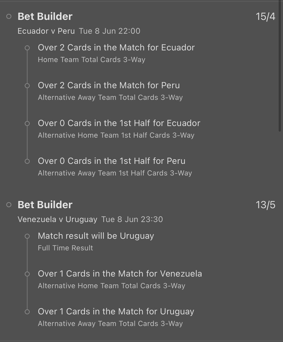 TheAnswerBets's tweet image. South America World Cup Qualifiers 📲

Just a personal play, follow at your own risk 👍🏻