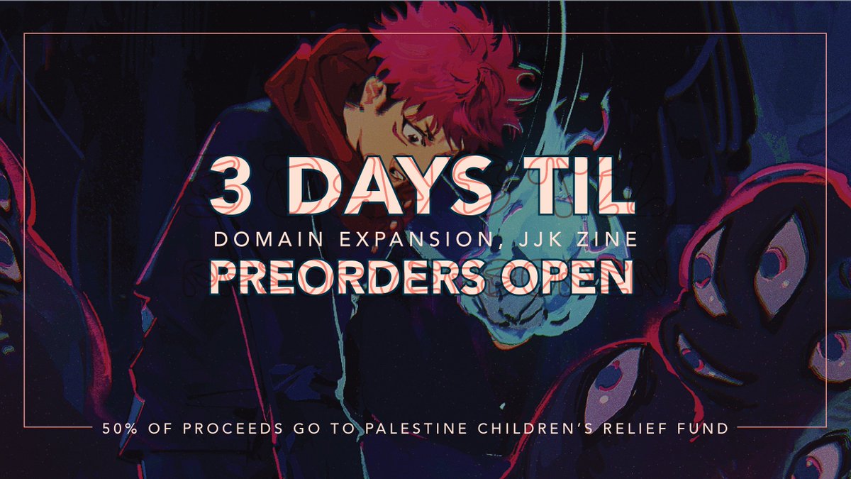 JujutsuZine's tweet photo. ◠◡  ⫸ 3 DAYS TIL PRE-ORDERS! ⫷  ◠◡

SOON! 😈 Pre-orders are coming on June 11th!

In the meantime, our shop preview is officially live! So have a seat, get comfy, and take a look around to see all the wonderful curses we have to offer! 😜

🖐️👅: https://t.co/ESIe1qmbUX https://t.co/XP2C5WINnE