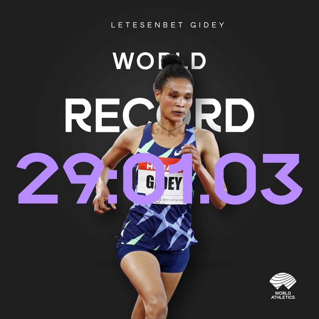 World Athletics on Twitter "WORLD RECORD! Letesenbet Gidey breaks