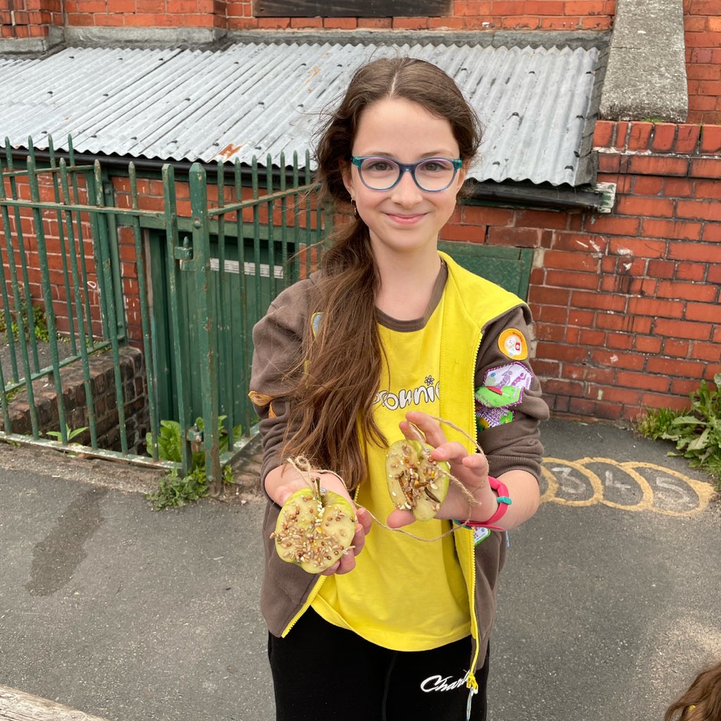 Apple bird feeders for brownies this week too! #girlguiding