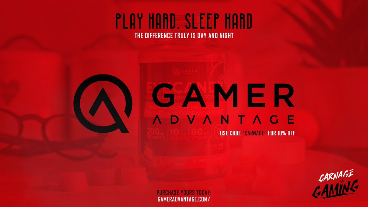 🕶️Looking to protect your eyes from that Dangerous Blue Light? The <a href="/GamerAdvantage/">Gamer Advantage</a> has arrived to save the day. Use Code CARNAGE for 10% OFF all your orders. 

Protect your eyes, &amp; your wallet by using code CARNAGE.

gameradvantage.com