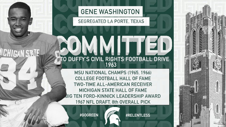 Shanny4055's tweet image. Blending modern social media w/ @MSU_Football that led college football integration in 1960s. Duffy recruited segregated South to form first fully integrated rosters. No coach had network in the South like Duffy w/support of southern Black high school coaches
#GoGreen #Relentless