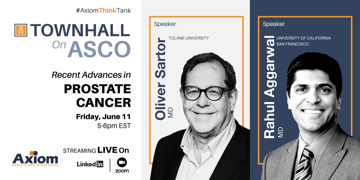 Axiom Healthcare Strategies (@axiomhcs) on Twitter photo Axiom Healthcare Strategies is hosting its #ASCO21 Town Hall. <a href="/sartor_oliver/">Oliver Sartor</a> <a href="/TulaneUrology/">Tulane Urology</a> and Rahul Aggarwal <a href="/UCSFCancer/">UCSF Helen Diller Family Comprehensive Cancer Ctr</a> are leading the discussion on recent advances in #ProstateCancer. #AxiomThinkTank
Would you like to attend?
us02web.zoom.us/webinar/regist… Axiom Healthcare Strategies is hosting its #ASCO21 Town Hall. <a href="/sartor_oliver/">Oliver Sartor</a> <a href="/TulaneUrology/">Tulane Urology</a> and Rahul Aggarwal <a href="/UCSFCancer/">UCSF Helen Diller Family Comprehensive Cancer Ctr</a> are leading the discussion on recent advances in #ProstateCancer. #AxiomThinkTank
Would you like to attend?
us02web.zoom.us/webinar/regist…