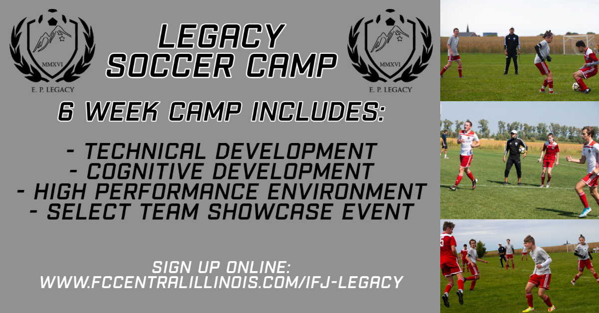 ❗️2 Weeks remaining until Legacy Camp starts❗️

You do not want to miss this opportunity to improve your game over the summer!! Register by this Friday to guarantee your shirt size!

Register ➡️ fccentralillinois.com/ifj-legacy

#Legacy
