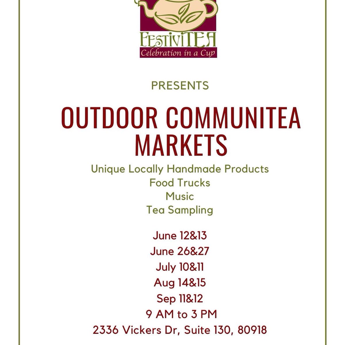 Our first market at the new location! Stop by this weekend!