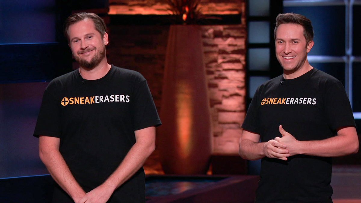 OhioUBusiness's tweet photo. Business Bobcat Kevin Consolo (right) talks about his recent appearance on @ABCSharkTank and the products he has created with fellow Bobcat Chris Pavlica. @SneakERASERS 

Photo courtesy of American Broadcasting Companies, Inc. All Rights Reserved. https://t.co/2U1GQbVW4i